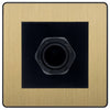 BG Evolve Satin Brass 45A Flex Outlet Euro Module | Black Insert