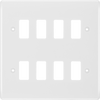 BG R88 Nexus Grid | White | Moulded 8 Module Front Plate