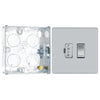 BG Screwless Polished Chrome 13A Switched Spur FPC50 with 25mm Steel Back Box