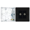 BG Nexus Matt Black Double Isolated Coaxial Socket NFB63 with 25mm Steel Back Box