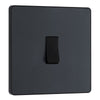 BG Evolve Matt Grey 1 Gang 20A 16AX Intermediate Light Switch PCDMG13B with 35mm Steel Back Box