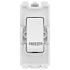 BG Evolve White RRFZPCDW 20A Double Pole Appliance Grid Switch Labelled Freezer