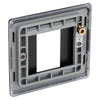 BG Nexus Metal Matt Black 20AX 2 Way Emergency Lighting Test Key Switch - Key Included - Grey Insert
