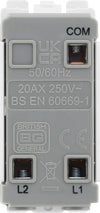 BG RPCDB12 Evolve Grid Black 20A 20AX 2 Way 1 Pole Switch Module