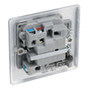 BG Nexus Brushed Steel 13A Neon Switched Fused Connection Unit & Surface Pattress Back Box