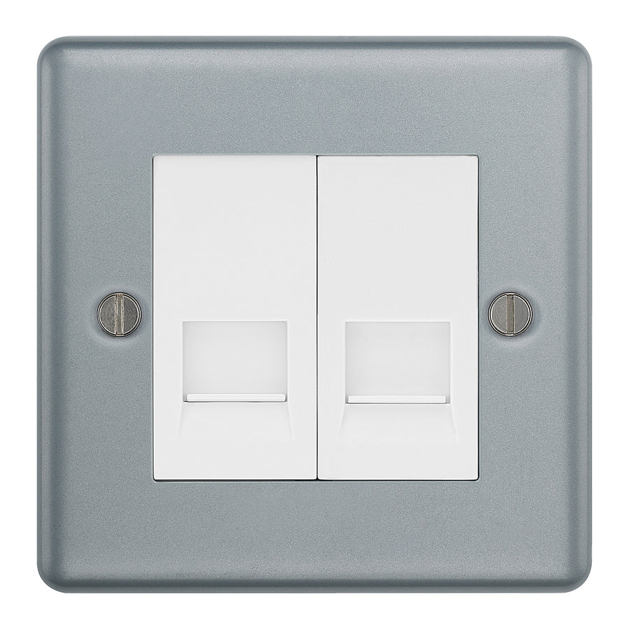 BG MC5BTS2 Metal Clad | 2 Gang Secondary Telephone Socket