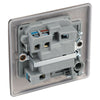 BG Nexus Black Nickel 13A Switched Spur with Neon & Flex Outlet NBN53 and 25mm Steel Back Box