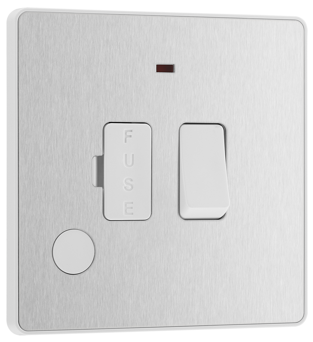 BG PCDBS52W Brushed Steel Evolve 13A Flex Outlet Neon Swi...– The ...