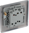 BG NBN42 Nexus Metal Black Nickel 2 Gang 10A 10AX 2 Way Plate Switch