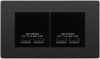 BG Evolve Black Chrome 4G Euro Plate with 2X USB-A Dual Chargers – Black Insert
