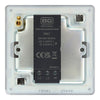 BG Screwless Black Nickel 200W 2 Way Single Trailing Edge Dimmer Switch FBN81 with 25mm Steel Back Box