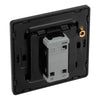 BG Evolve Matt Black 2 Way Single Edge to Edge Rocker Switch PCDMB12EB with 35mm Steel Back Box