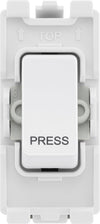 BG RPCDW14 Evolve Grid White 20A 20AX 1 Way 1 Pole PRESS Retractive Switch Module