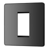BG Evolve Black Chrome 20AX 2 Way Emergency Lighting Test Key Switch - Key Included - Black Insert