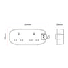 Masterplug BTG5N 2 Gang 13A White Extension Lead 5 Metres