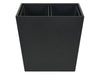 Corby Highland Dual Recycling Bin in Black PU Leather
