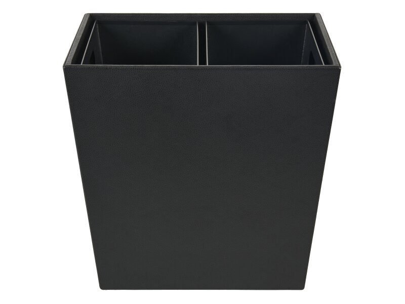 Corby Highland Dual Recycling Bin in Black PU Leather