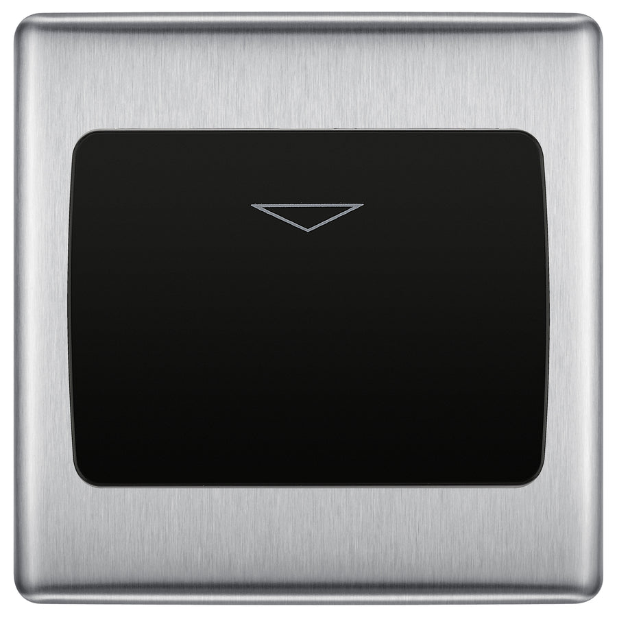 BG Nexus Metal Brushed Steel Key Card Switch NBSKYCSB