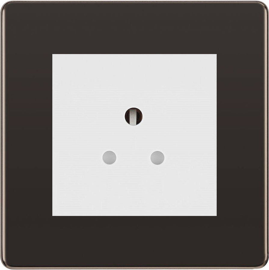 BG Nexus Screwless Black Nickel 5A Unswitched Socket FBN29MW