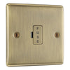 BG Nexus Antique Brass 13A Unswitched Fused Connection Unit NAB54 with 35mm Steel Back Box