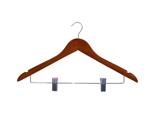 Corby Burlington Guest Hanger in Dark Wood with Clips & Hook