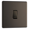 BG Screwless Black Nickel 20A 16AX Intermediate Light Switch FBN13 with 25mm Steel Back Box