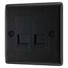 BG Nexus Matt Black Double Master Telephone Socket NFBBTM2 with 25mm Steel Back Box