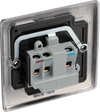 NBN29B Back - This 5A round pin socket from British General can be used to connect lamps to a lighting circuit.