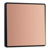 BG Evolve Polished Copper Intermediate Edge to Edge Rocker Switch PCDCP13EB with 35mm Steel Back Box