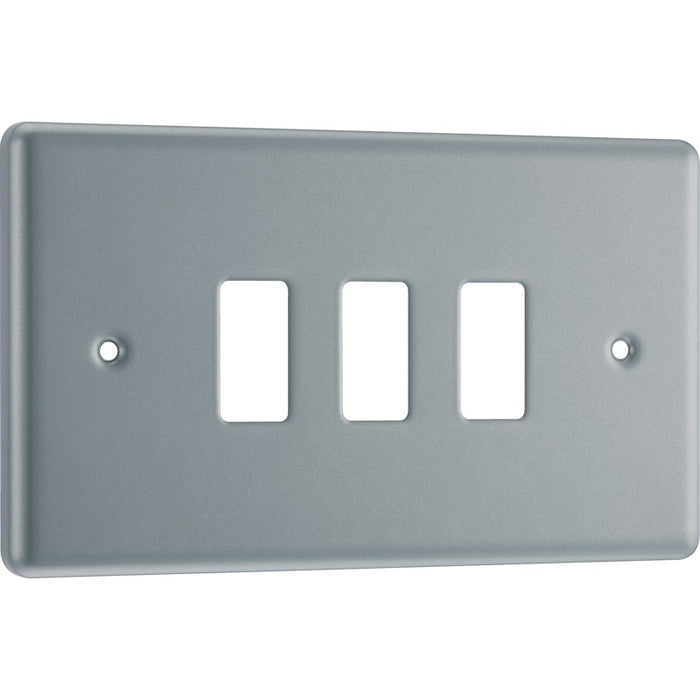 BG RMC3 Nexus Grid Metal Clad | 3 Module Front Plate