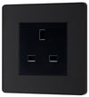 BG Evolve Matt Black 13A Unswitched Socket PCDMB13AUSSB