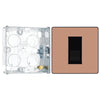 BG Evolve Polished Copper 1 Gang Secondary Telephone Socket PCDCPBTS1B with 25mm Steel Back Box