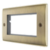 BG Antique Brass 4G Euro Plate with 45W USB A+C Charger Modules - White Insert
