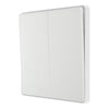 BG Evolve Pearlescent White 2 Gang 2-Way Edge to Edge Rocker Switch PCDCL42EW with 25mm Steel Back Box