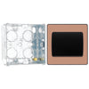BG Evolve Polished Copper 1G Wide Rocker Light Switch PCDCP12WB with 35mm Steel Back Box