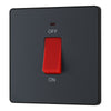BG Evolve Matt Grey 45A DP Single Plate + Neon PCDMG74B with 35mm Steel Back Box