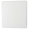 BG Evolve Pearlescent White 2 Gang 2-Way 20A Edge to Edge Rocker Light Switch | PCDCL42EW