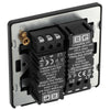 BG Evolve PCDCP82B Polished Copper 2 Gang 200W Intelligent Trailing Edge Dimmer Switch - Black Insert