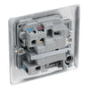 BG Nexus Brushed Steel 13A Flex Output Neon Switched Fused Connection Unit NBS53 with 35mm Steel Back Box