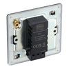 BG Screwless Matt Black 200W 2 Way Single Trailing Edge Dimmer Switch FFB81 with 35mm Steel Back Box