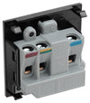 BG EM5ASB Euro Module 5A Round Pin Unswitched Socket - Black