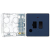 BG Evolve Matt Blue 13A Switched Spur + Neon PCDDB52B with 35mm Steel Back Box