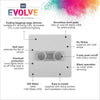 BG PCDBS82W Brushed Steel Evolve 2 Gang 200W Intelligent Trailing Edge Dimmer Switch - White Insert