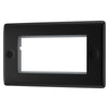 BG Nexus Matt Black 4-Gang Euro Plate with 2X USB-A Dual Chargers – Black Insert
