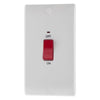 BG 872 Moulded Round Edge | White | 2 Gang 45A 2 Pole Neon Cooker Switch