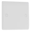 BG 894 Moulded Round Edge | White | 1 Gang Blank Plate