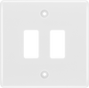 BG R82 Nexus Grid | White | Moulded 2 Module Front Plate