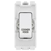 BG Evolve White RRCHPCDW 20A DP Appliance Grid Switch Labelled Cooker Hood