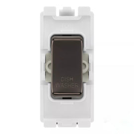 BG RRDWBN Black Nickel 20 Amp Double Pole Appliance Grid Switch Labelled Dish Washer