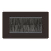 BG Screwless Black Nickel Double 4 Gang Brush Cable Wall Plate TV Black